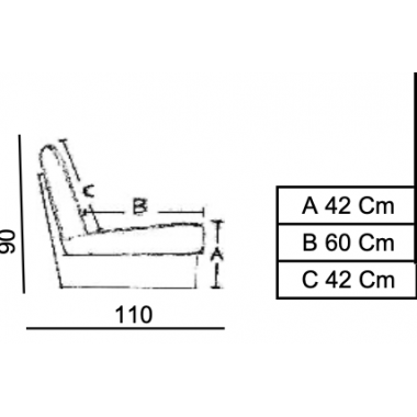 WłoskI Fotel tapicerowany ELITE 113cm cat. M