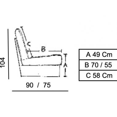 Włoska Sofa tapicerowana 3 osobowa AFRODITE 200cm x 104cm x 75cm