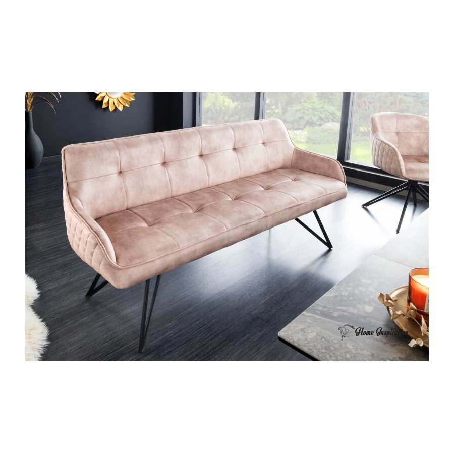 Invicta Sofa do siedzenia EUPHORIA aksamit greige 160cm / 43126