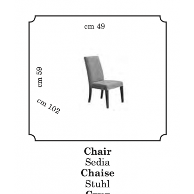 POESIA Włoskie krzesło tapicerowane 49cm / Adora