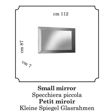 POESIA Włoskie lustro małe 112cm / Adora