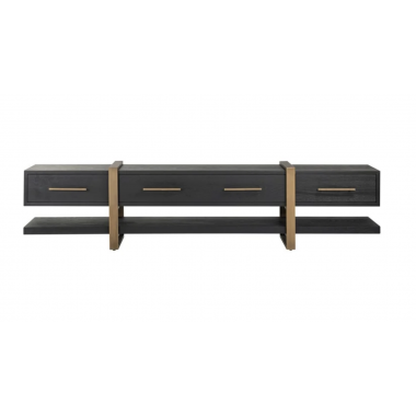 Szafka TV CAMBON fornir dębowy dark coffee 240 x 55 x 45cm / 7803