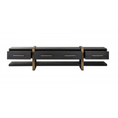 Szafka TV CAMBON fornir dębowy dark coffee 240 x 55 x 45cm / 7803