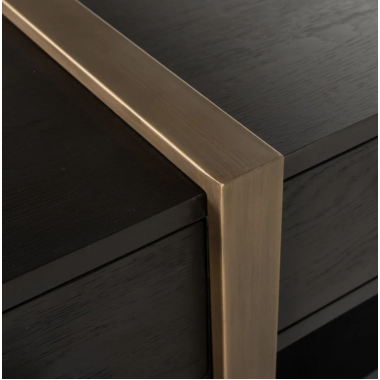 Szafka TV CAMBON fornir dębowy dark coffee 240 x 55 x 45cm / 7803