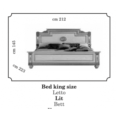Włoskie łóżko LIBERTY King Size 222cm / ArredoClassic
