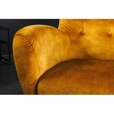 Invicta Fotel uszak DON w kolorze musztardowo żółtym / 45971
