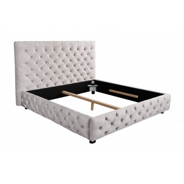 Invicta Łóżko PARIS szampański aksamit 180x200cm / 6543105