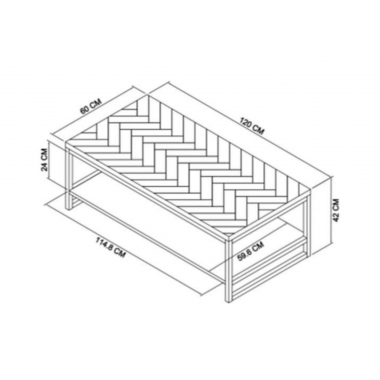 Livin Hill SEVILLE Stolik kawowy z drewna bukowego 120cm / SEV05-1