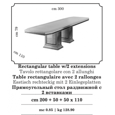 LEONARDO Włoski Stół do jadalni rozkładany 200/250/300cm / Arredoclassic