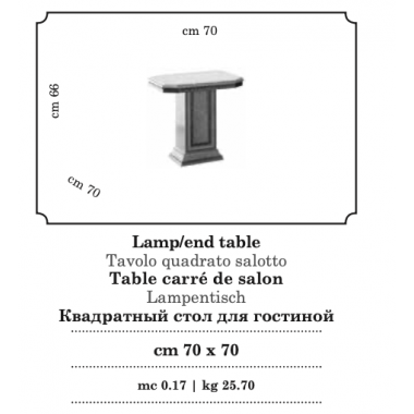 LEONARDO Włoski Stolik boczny 70cm / Arredoclassic