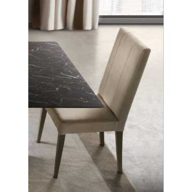 LUCE DARK Włoskie krzesło tapicerowane 49cm / Adora