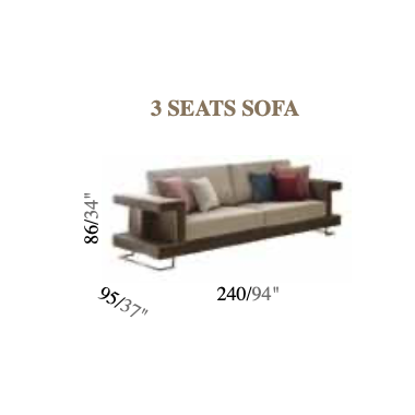 LUCE LIGHT Włoska sofa 3 osobowa 240cm / Adora