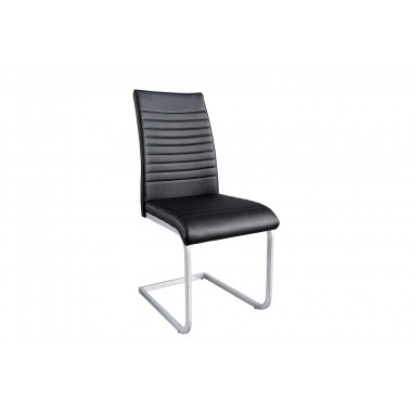 APPARTMENT Krzesło czarne chromowane / 39380