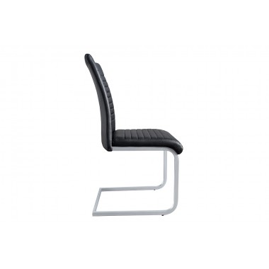 APPARTMENT Krzesło czarne chromowane / 39380