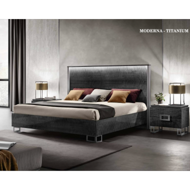 Moderna Titanium Włoski zestaw do sypialni 5 elementów / Adora