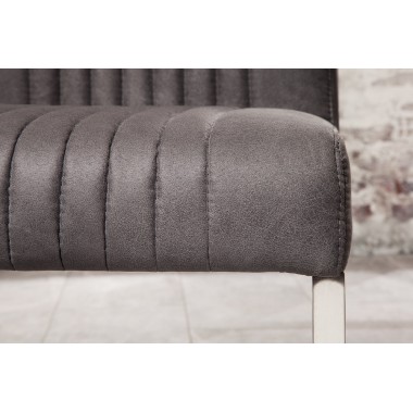 BIG ASTON Krzesło vintage szary / 38103