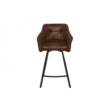 Loft krzesło barowe antyczny brąz z podłokietnikiem / 39082