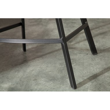 Loft krzesło barowe srebrnoszary aksamit z podłokietnikiem / 39079