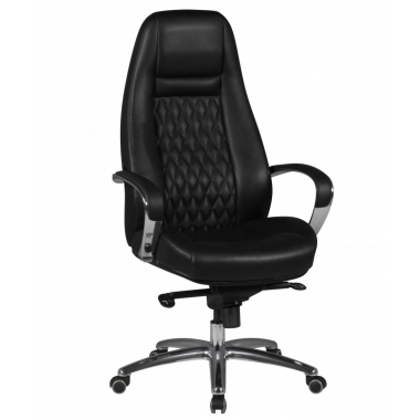Amstyle Fotel biurowy AUSTIN skórzany czarny 68cm / SPM1.298
