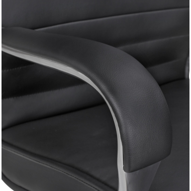 Amstyle Fotel biurowy BIGBOSS 150kg imitacja skóry czarny 61cm / SPM1.404