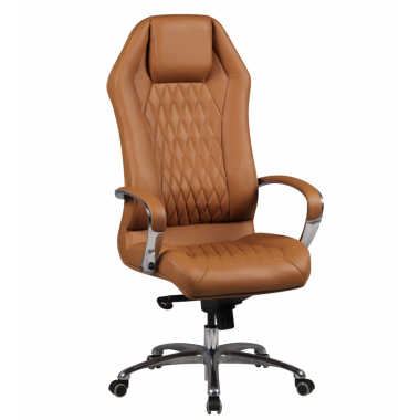 Amstyle Fotel biurowy MONTEREY skórzany karmel 67cm / SPM1.296