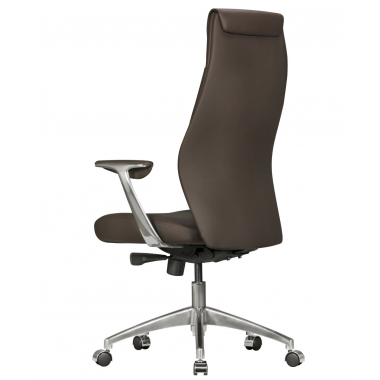 Amstyle Fotel biurowy XXL skórzany brązowy wysoki zagłówek 67cm / SPM1.146