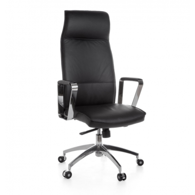 Amstyle Fotel biurowy X-XL skórzany czarny 61cm / SPM1.137