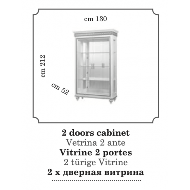 FANTASIA Włoska Witryna 2 drzwiowa 130cm / ArredoClassic