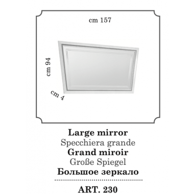 FANTASIA Włoskie Lustro szklane w drewniane ramie 270 x 215cm / ArredoClassic