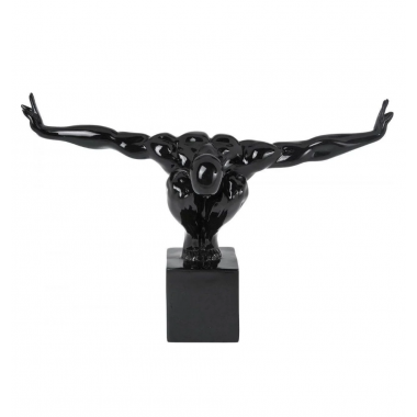 Kare Figurka dekoracyjna Deco Object Athlet Black 75 x 42cm / 69419