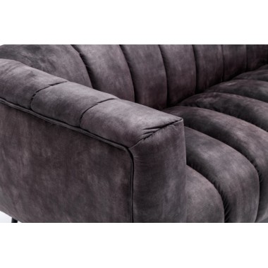 Invicta Sofa NOBLESSE 3 osobowa szary aksamit 225cm / 41248