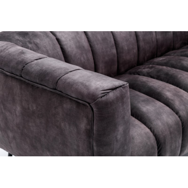 Invicta Sofa NOBLESSE 3 osobowa szary aksamit 225cm / 41248