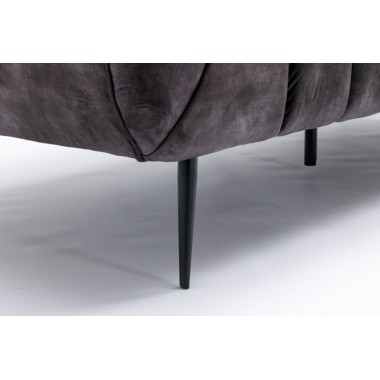 Invicta Sofa NOBLESSE 3 osobowa szary aksamit 225cm / 41248