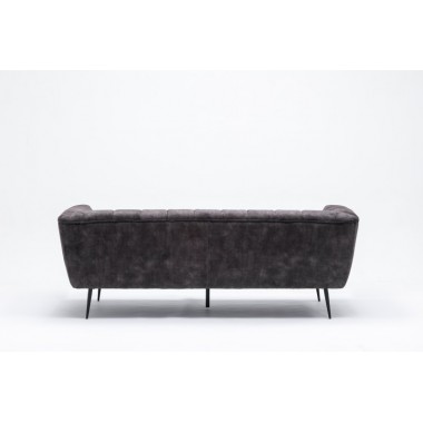 Invicta Sofa NOBLESSE 3 osobowa szary aksamit 225cm / 41248