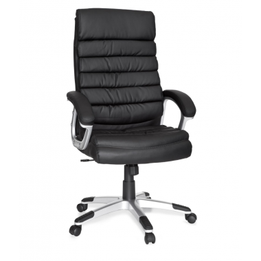 Wohnling Fotel biurowy VALENCIA czarny eko skóra 60cm / SPM1.026