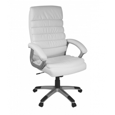 Wohnling Fotel biurowy VALENCIA biały eko skóra 60cm / SPM1.184
