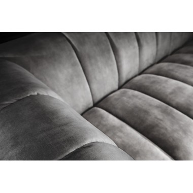 Invicta Sofa NOBLESSE 3 osobowa szary aksamit 225cm / 41248