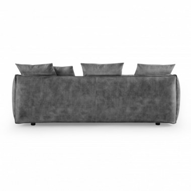 Invicta Sofa tapicerowana COCOONIG aksamit szary 225cm / 43441