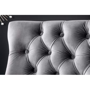 Invicta Sofa Castle deluxe szary aksamit 164cm / 43211