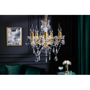 Invicta Żyrandol DIAMONDS 5 ramienny złoty 40cm / 43169