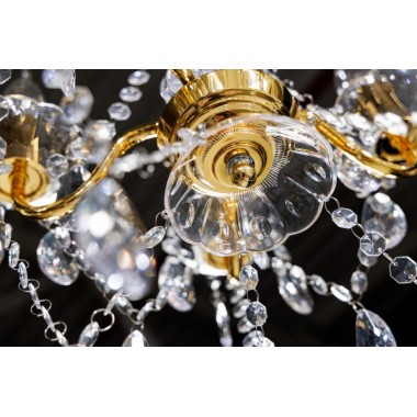 Invicta Żyrandol DIAMONDS 5 ramienny złoty 40cm / 43169