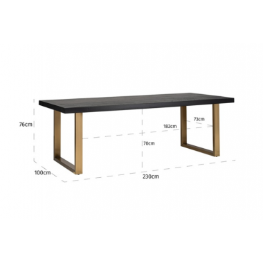 Blat stołu Watson  czarny 230cm / 6041