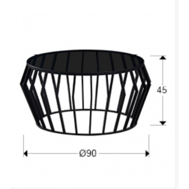 Schuller Ciros Stolik kawowy czarny Ø 90cm / 335522