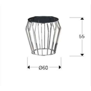 Schuller Ciros Stolik boczny srebrny Ø 60cm / 336710