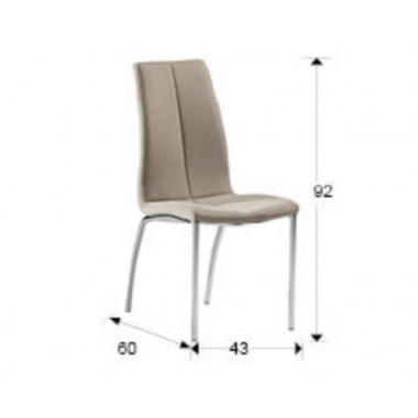 Schuller Krzesło tapicerowane MALIBU beżowe 43cm / 654227