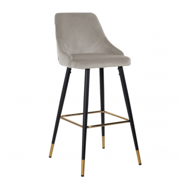 Krzesło barowe IMANI khaki velvet 50cm / S4476 KHAKI VELVET