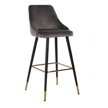 Krzesło barowe IMANI stone velvet 50cm / S4476 STONE VELVET