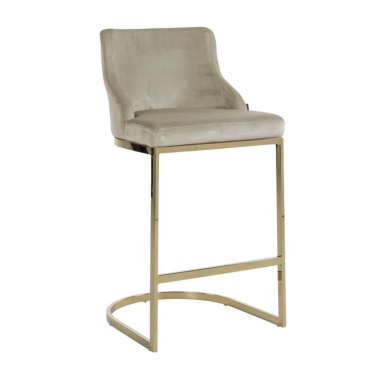 Krzesło barowe BOLTON khaki velvet 48cm / S4460 FR KHAKI VELVET