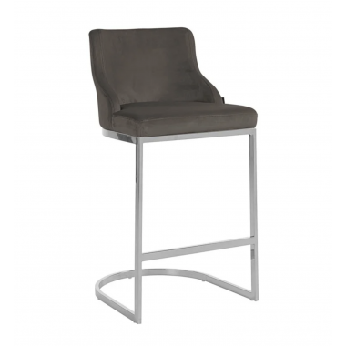 Krzesło barowe BOLTON ognioodporne Stone velvet 48cm / S4460 FR S STONE VELVET