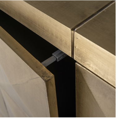 Komoda Collada 3 drzwiowa szczotkowane złoto 180cm / 211247 - Richmond